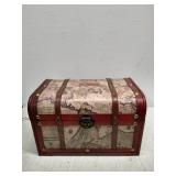 Wooden Storage Chest & Vintage Trunks, Victorian Map Print