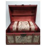 Wooden Storage Chest & Vintage Trunks, Victorian Map Print