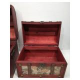 Wooden Storage Chest & Vintage Trunks, Victorian Map Print