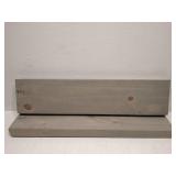 Floating Shelves Rustic Wood Wall Shelf USA Handmade | Set of 2 (Grey, 24" x 5.5")
