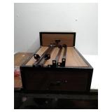 hal side table with brown rack