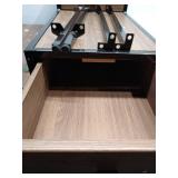 hal side table with brown rack