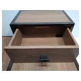 hal side table with brown rack