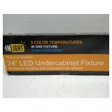 3 Color Levels Dimmable LED Under Cabinet Lighting with ETL Listed, Warm White (2700K), Soft White (3000K), Bright White (4000K), White Finished, 24-inch,