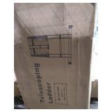 Ohuhu 12.5 FT Aluminum Telescoping Ladder, One-Button Retraction Extension Ladder Collapsible Ladders with Spring Loaded Locking Mechanism, Telescopic Compact Ladder for Home RV, 330 Pound Capacity