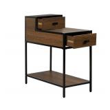 hal side table with brown rack