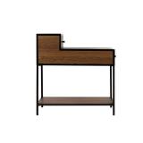 hal side table with brown rack