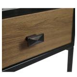 hal side table with brown rack