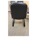 (2) Black Vinyl Waiting Chairs