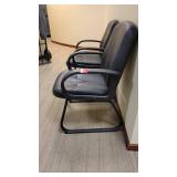 (2) Black Vinyl Waiting Chairs