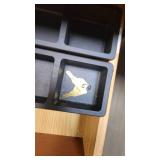 L Shaped Wooden Laminate Office Desk W/ 2 Drawer Filing Cabinet