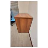 L Shaped Wooden Laminate Office Desk W/ 2 Drawer Filing Cabinet