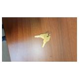 L Shaped Wooden Laminate Office Desk W/ 2 Drawer Filing Cabinet