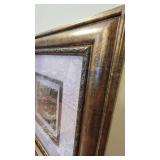 Home Décor - Gorgeous Framed Picture and a Round 3D Clock