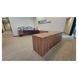 U Shaped Wooden Laminate Cubical / Desk Unit - Can be Separated into 2 Workstations