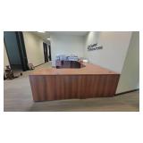 U Shaped Wooden Laminate Cubical / Desk Unit - Can be Separated into 2 Workstations