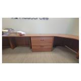 U Shaped Wooden Laminate Cubical / Desk Unit - Can be Separated into 2 Workstations
