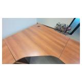 U Shaped Wooden Laminate Cubical / Desk Unit - Can be Separated into 2 Workstations