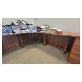U Shaped Wooden Laminate Cubical / Desk Unit - Can be Separated into 2 Workstations