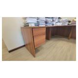 U Shaped Wooden Laminate Cubical / Desk Unit - Can be Separated into 2 Workstations