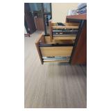 U Shaped Wooden Laminate Cubical / Desk Unit - Can be Separated into 2 Workstations