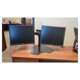 (2) Dell Computer Moniters W/ a Metal Stand