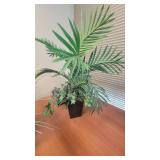 (3) Faux Plants W/ Decorative Planters