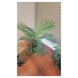 (3) Faux Plants W/ Decorative Planters