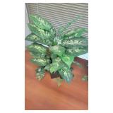 (2) Faux Plants W/ Decorative Planters