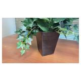 (2) Faux Plants W/ Decorative Planters
