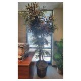 Faux Tree W/ Woven Planter