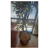 Faux Tree W/ Woven Planter