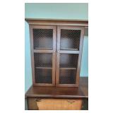 Wooden DARRAN Office Credenza and Hutch W/ Mesh Doors