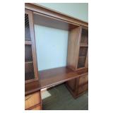 Wooden DARRAN Office Credenza and Hutch W/ Mesh Doors