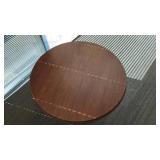 Wooden Round Table W/ Decorative Base
