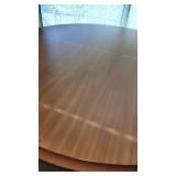 Wooden Round Table W/ Decorative Base