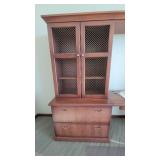 Wooden DARRAN Credenza and Hutch W/ Mesh Doors