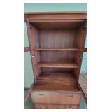 Wooden DARRAN Credenza and Hutch W/ Mesh Doors