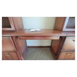 Wooden DARRAN Credenza and Hutch W/ Mesh Doors