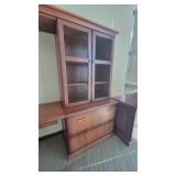 Wooden DARRAN Credenza and Hutch W/ Mesh Doors