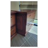 5 Tier Wooden Bookshelf W/ 2 Drawer Wooden Filing Cabinet