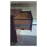 5 Tier Wooden Bookshelf W/ 2 Drawer Wooden Filing Cabinet