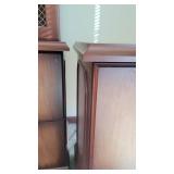 5 Tier Wooden Bookshelf W/ 2 Drawer Wooden Filing Cabinet