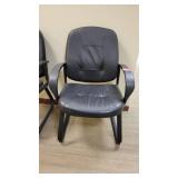 (2) Black Vinyl Waiting Chairs