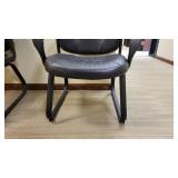 (2) Black Vinyl Waiting Chairs