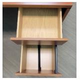 U Shaped Wooden Laminate Office Desk W/ 2 Drawer Filing Cabinet
