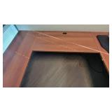 U Shaped Wooden Laminate Office Desk W/ 2 Drawer Filing Cabinet