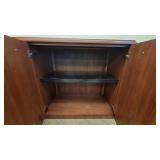 Wooden Laminate Office Credenza W/ Shelving