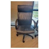 (2) Vinyl Rolling Office Desk Chairs