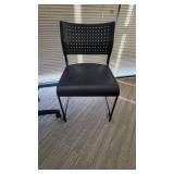 Rolling Office Desk Chair & a Small Black Waiting Chair